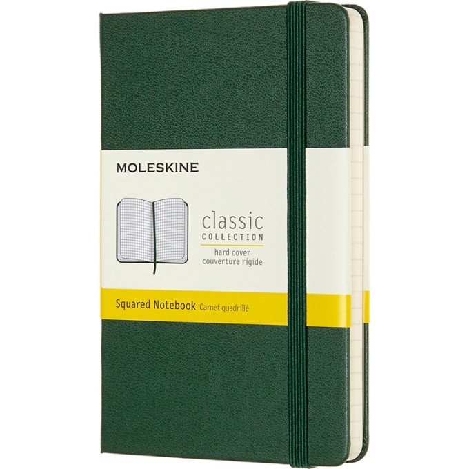 Блокнот MOLESKINE Classic Pocket, клетка, зелёный MM712K15