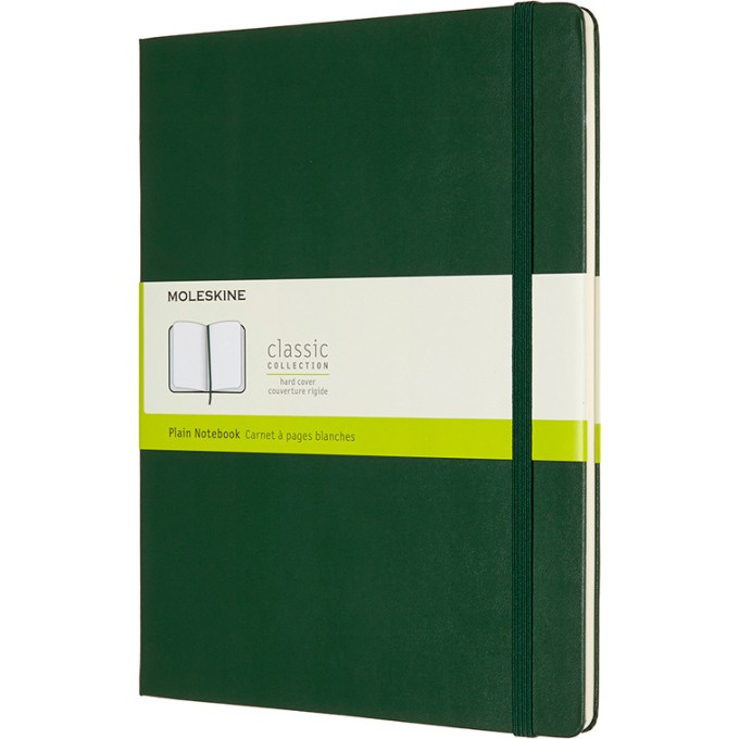 Блокнот MOLESKINE Classic XLarge, нелинованный, зелёный QP092K15