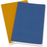 Блокнот MOLESKINE VOLANT LARGE, линейка, синий/желтый янтарный QP721B41M17