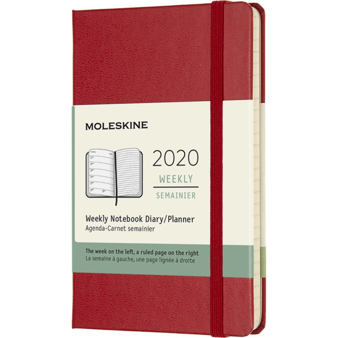 Еженедельник MOLESKINE Classic Weekly Pocket, красный DHF212WN2