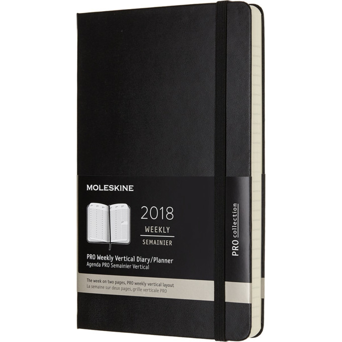 Еженедельник MOLESKINE PRO Vertical Large, чёрный DHB12PRO3